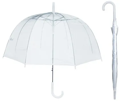 Rain Stoppers - W3465 - Auto-open Clear Dome Shape Poe Hook Handle