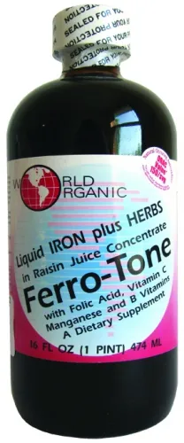 World Organic - 213373 - Ferro-Tone Iron & Herbs