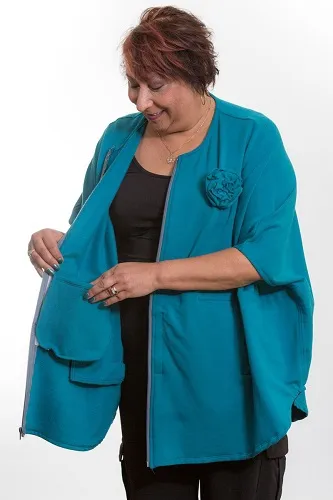Wrapped in Love - WILZIPTP - French Terry Oversized Cover-up With Drain Pouches